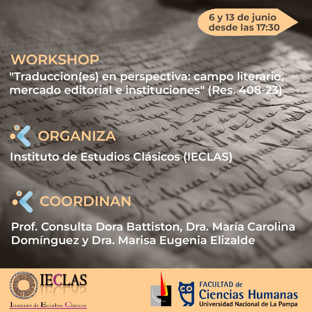 Workshop: Traducción(es) en perspectiva: campo literario, mercado editorial e instituciones